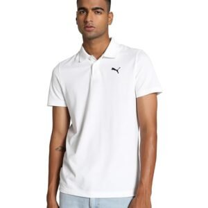 Puma Men's Solid Slim Fit Cotton Essential Polo T-Shirt for Regular wear