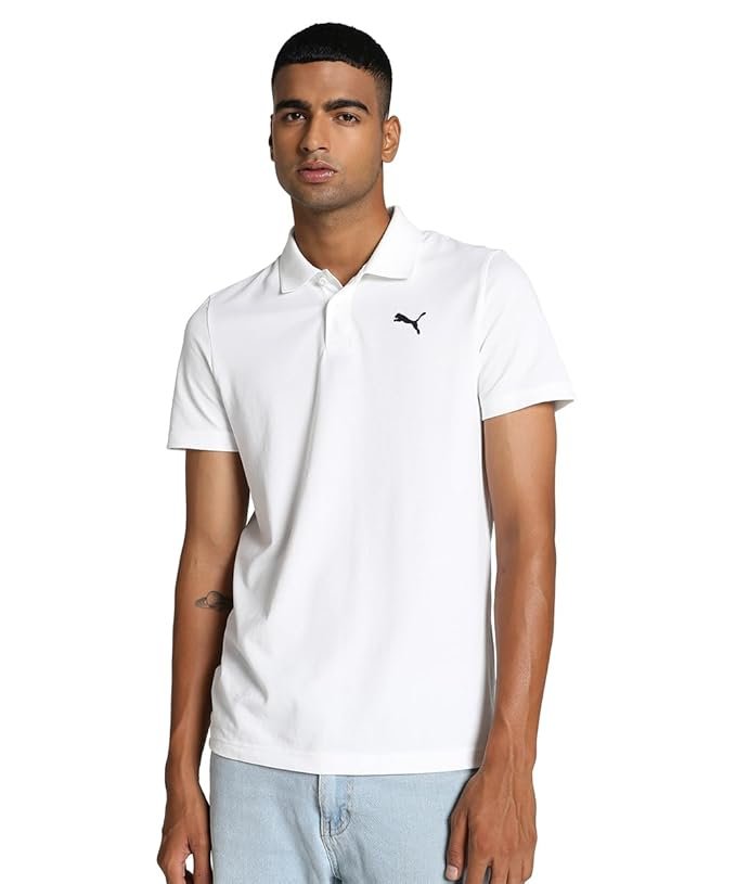 Puma Men's Solid Slim Fit Cotton Essential Polo T-Shirt for Regular wear