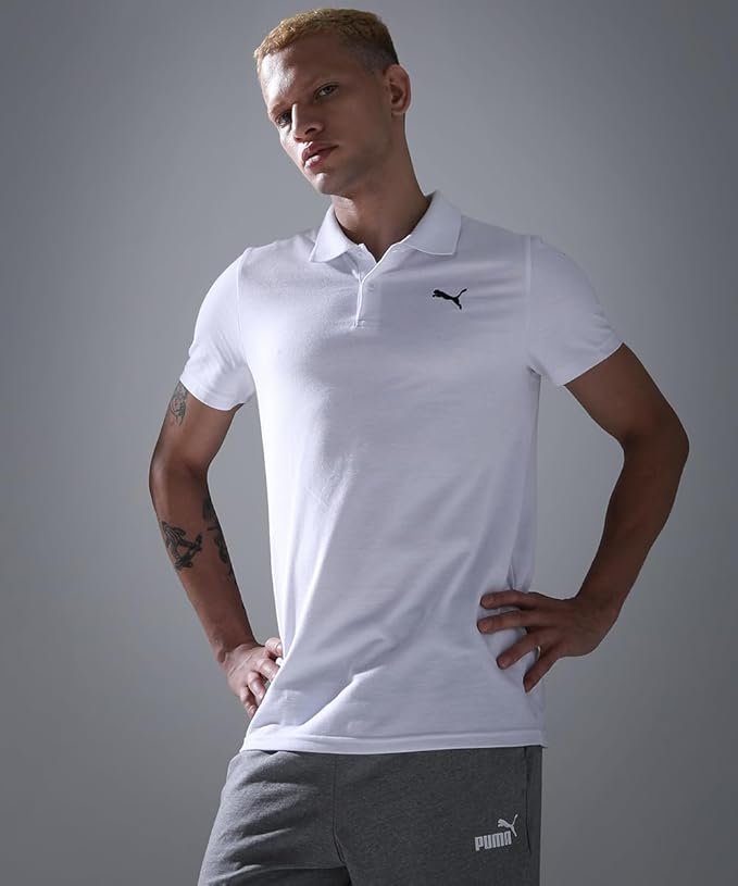 Puma Men's Solid Slim Fit Cotton Essential Polo T-Shirt for Regular wear - Image 5